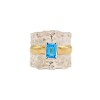 Anillo tubo Topacio-Plata y oro-Piedra Topacio-AN5922 conpiedra