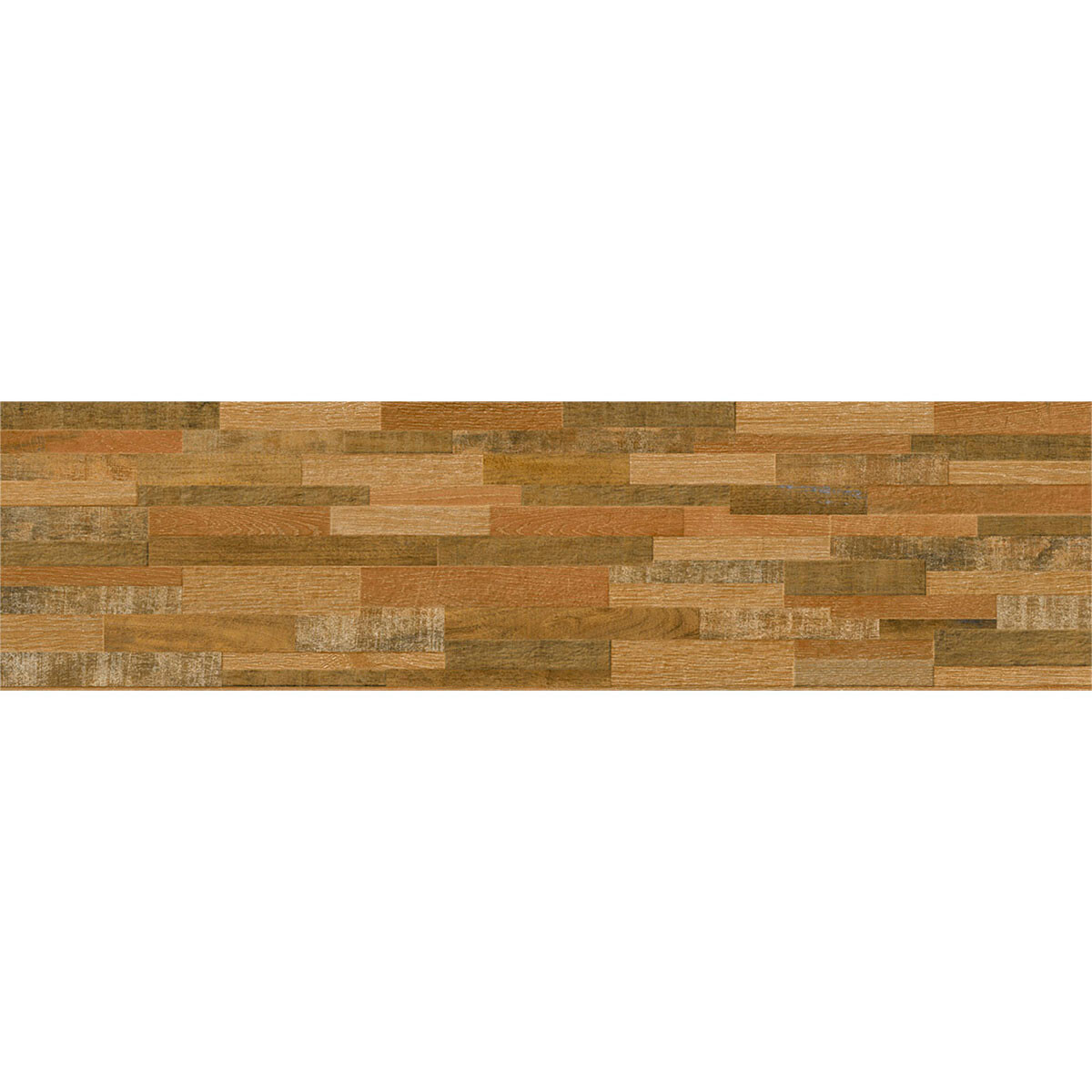 Semi Gres Marron Rustico Mate 31X120Cm Pared 