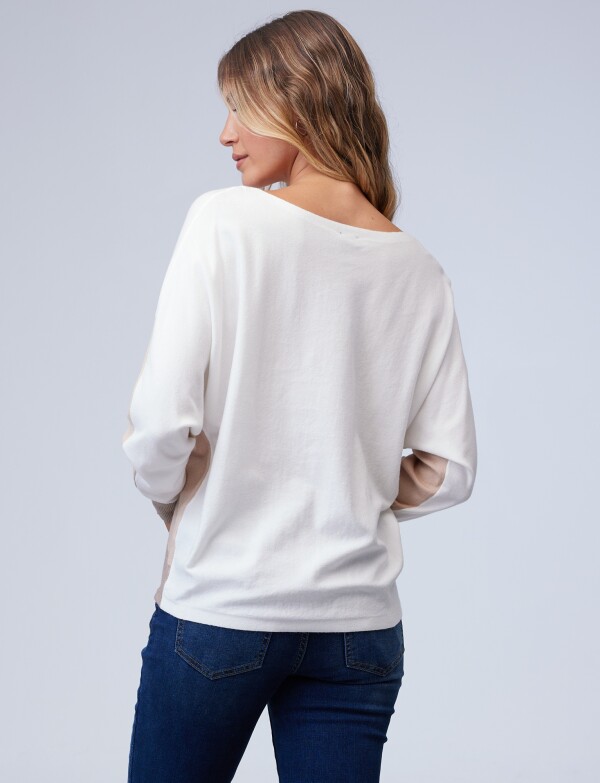 Buzo Dolman Colorblock MULTI/BEIGE