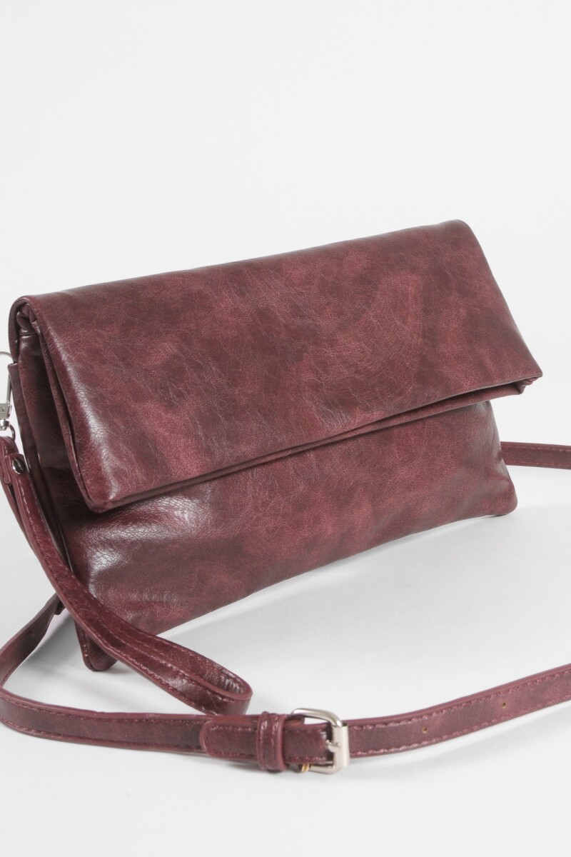 Sobre con correa removible bordo