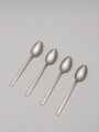 Cuchara Asher Set 4 Un. Plateado Brillante Color Unico