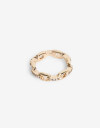 Anillos Chicos Metal Anillo Metal Eslabones Strass - Dorado