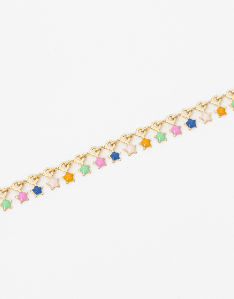 Pulseras Flexibles Color Pulsera Flexible Estrellas - Dorado