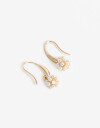 Aros Colgantes Cortos Perlas Aros Colgantes Con Perlitas - Dorado