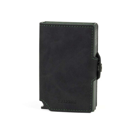 Billetera Baleine Double Kansas Zipper Full Verde