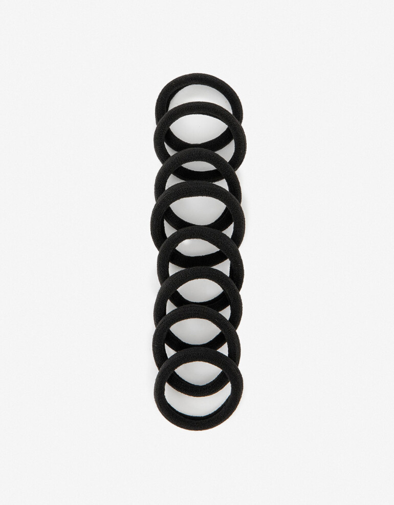Accesorios Pelo Set Varios Set De Gomitas Elásticas - Negro