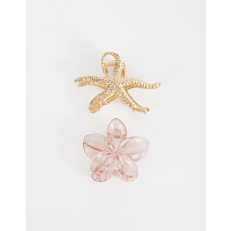 Set De Broches Combinacion Bicolor