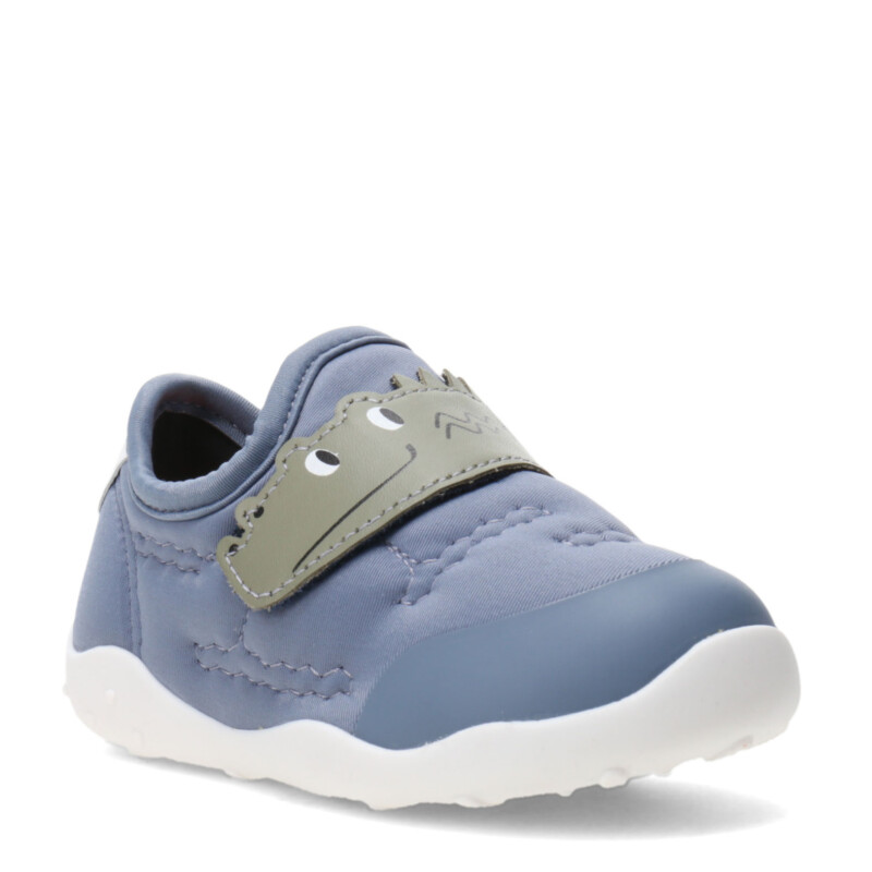 Championes de Niños Bibi Fisio Flex Velcro Azul Jean - Blanco