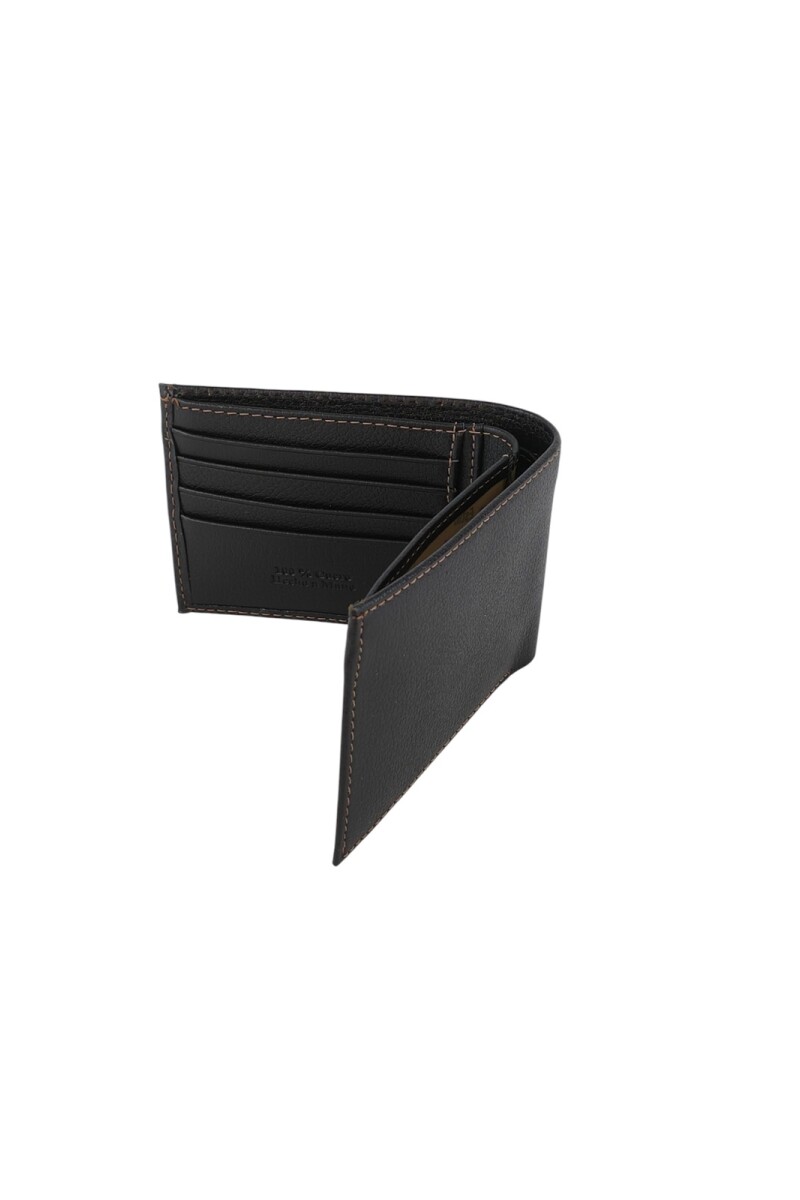 Billetera Clásica grande 100% Cuero Negro