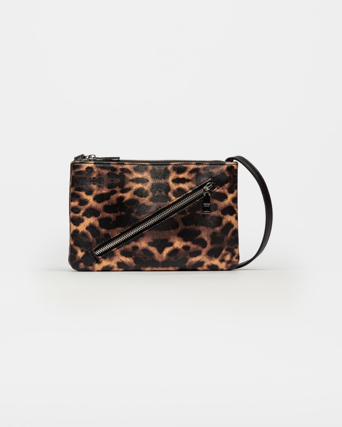 Bandolera Dynamo en Efecto Cuero Animal Print