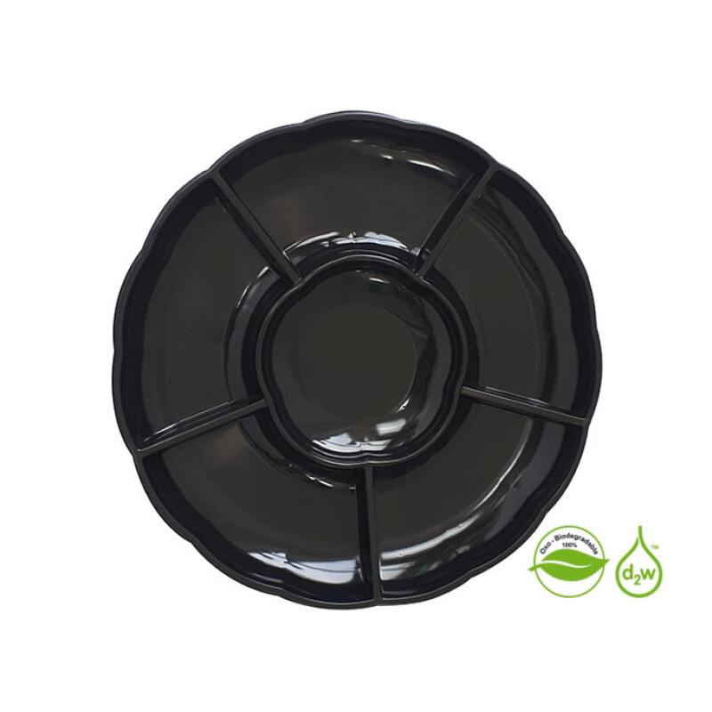 Bandeja Circular Biodegradable para Copetin x3 Un Negro