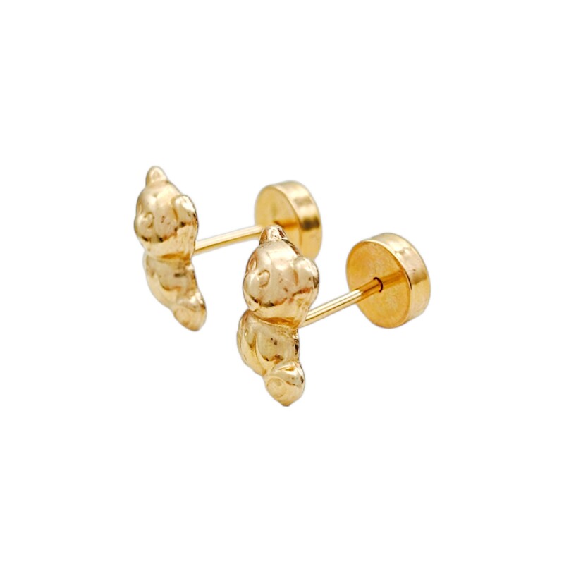 Abridores Ositos-Oro Bajo-Sin piedra-AB8008 Sinpiedra