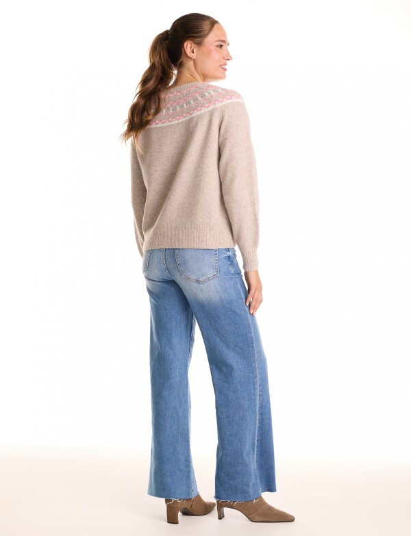 Buzo Lana Fairisle BEIGE/MULTI