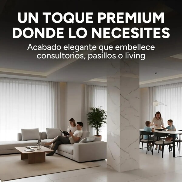 Placa PVC Símil Mármol Utilizables 2,2X1,22 Resistente 3Mm Mármol Blanco Gris Claro 2