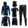 Conjunto Deportivo Termico X6 Psc Remera Calza Short Azul