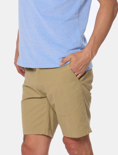 BERMUDA CON CINTURA ELASTIZADA Beige