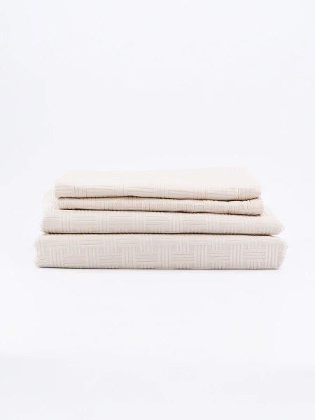 FUNDA ACOLCHADO SET 3 PCS BEIGE