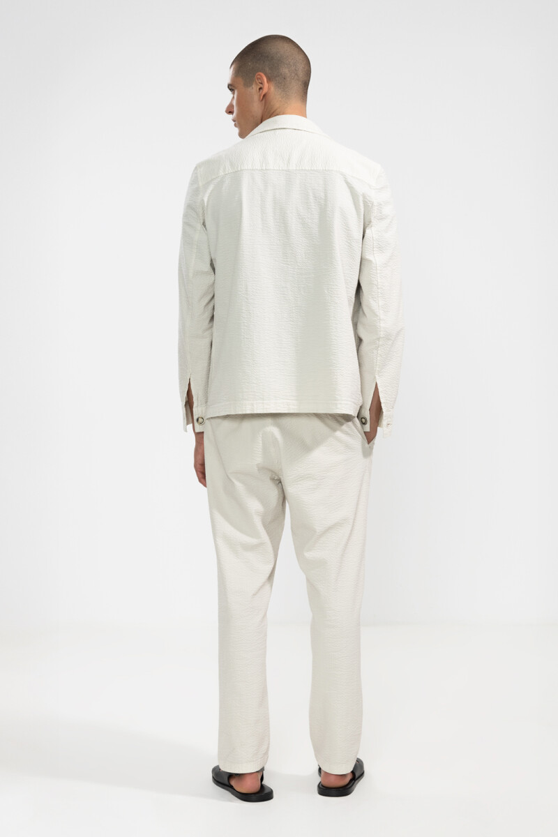 SEERSUCKER PANTS Oyster