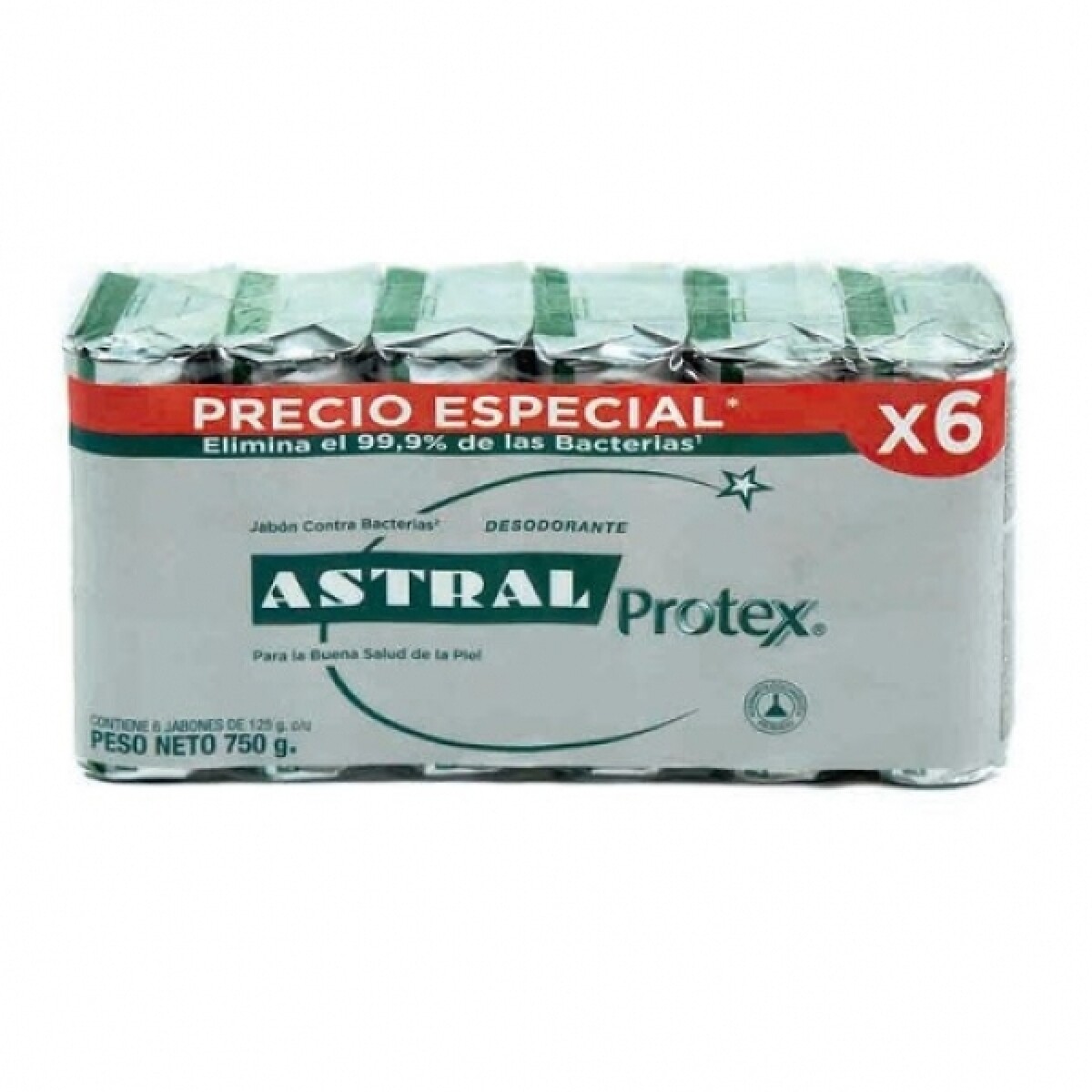 Jabón Astral Plata 125g X 6 