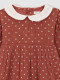 Vestido Con Bordados Teja