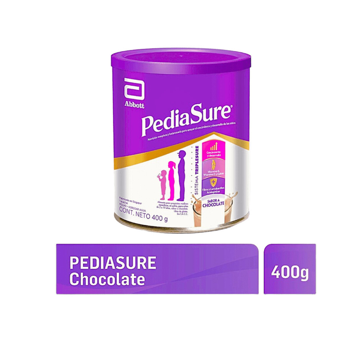 PEDIASURE CHOCOLATE LIBRE DE GLUTEN FR. 