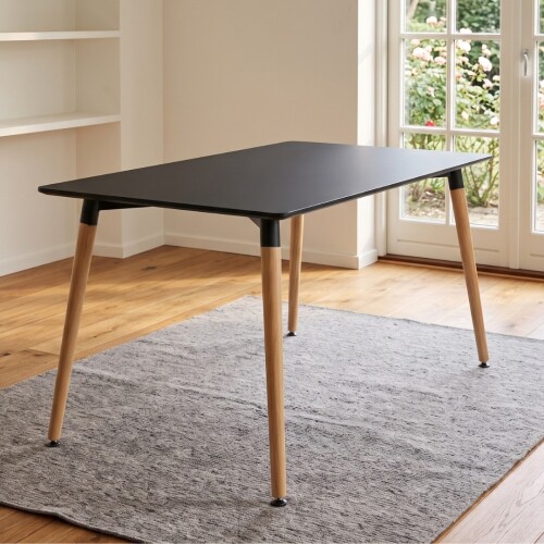 Mesa de Comedor 120x80 - Eames Negro