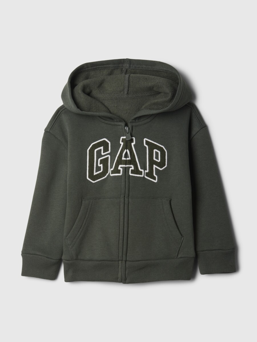 Canguro Con Cierre Logo Gap Toddler Niño - Evergreen 585 