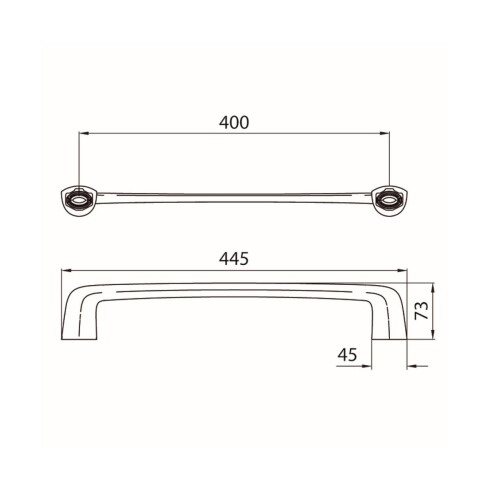 Toallero Barral 40Cm Negro Mate Epuyen Fv 000