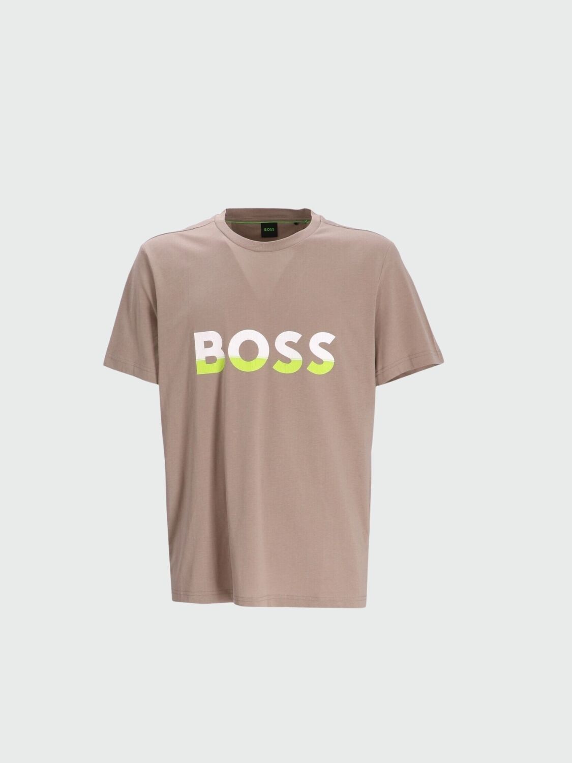BOSS -Remera de algodón con logo, regular fit, TEE 1 Beige