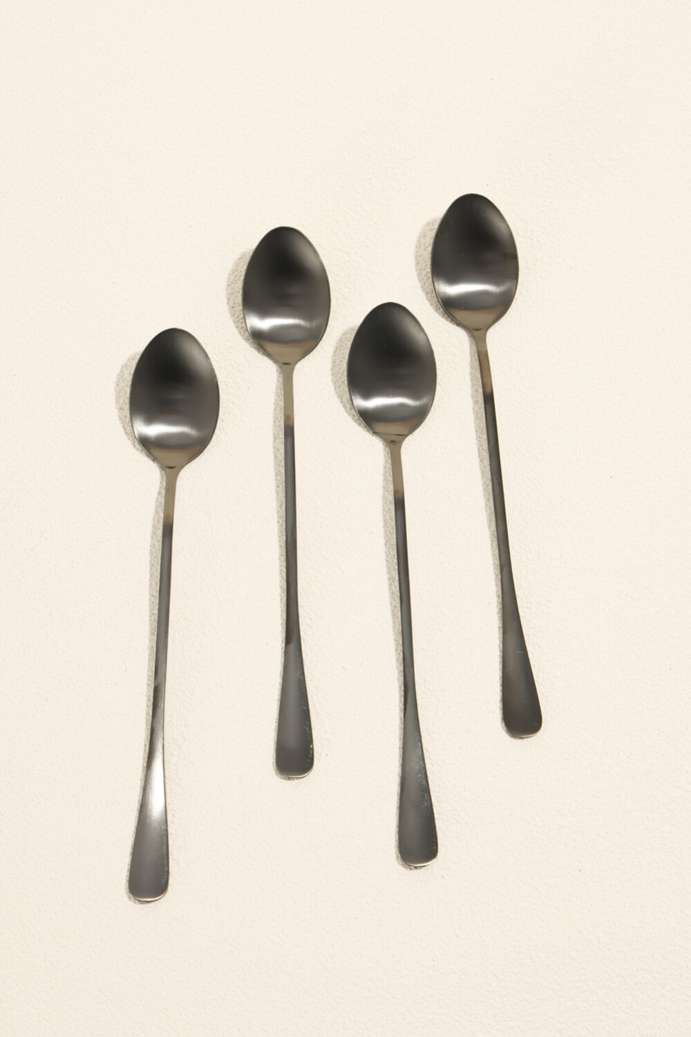 Cuchara Mango Largo Olivo Set 4 Un. Negro Color Unico
