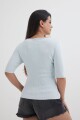 Sweater cuello bote CELESTE