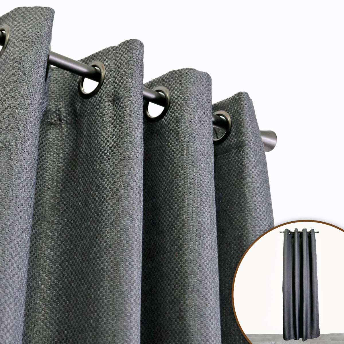 CORTINA ANTISOLAR ROSEVILLE GRIS 140X229CM 