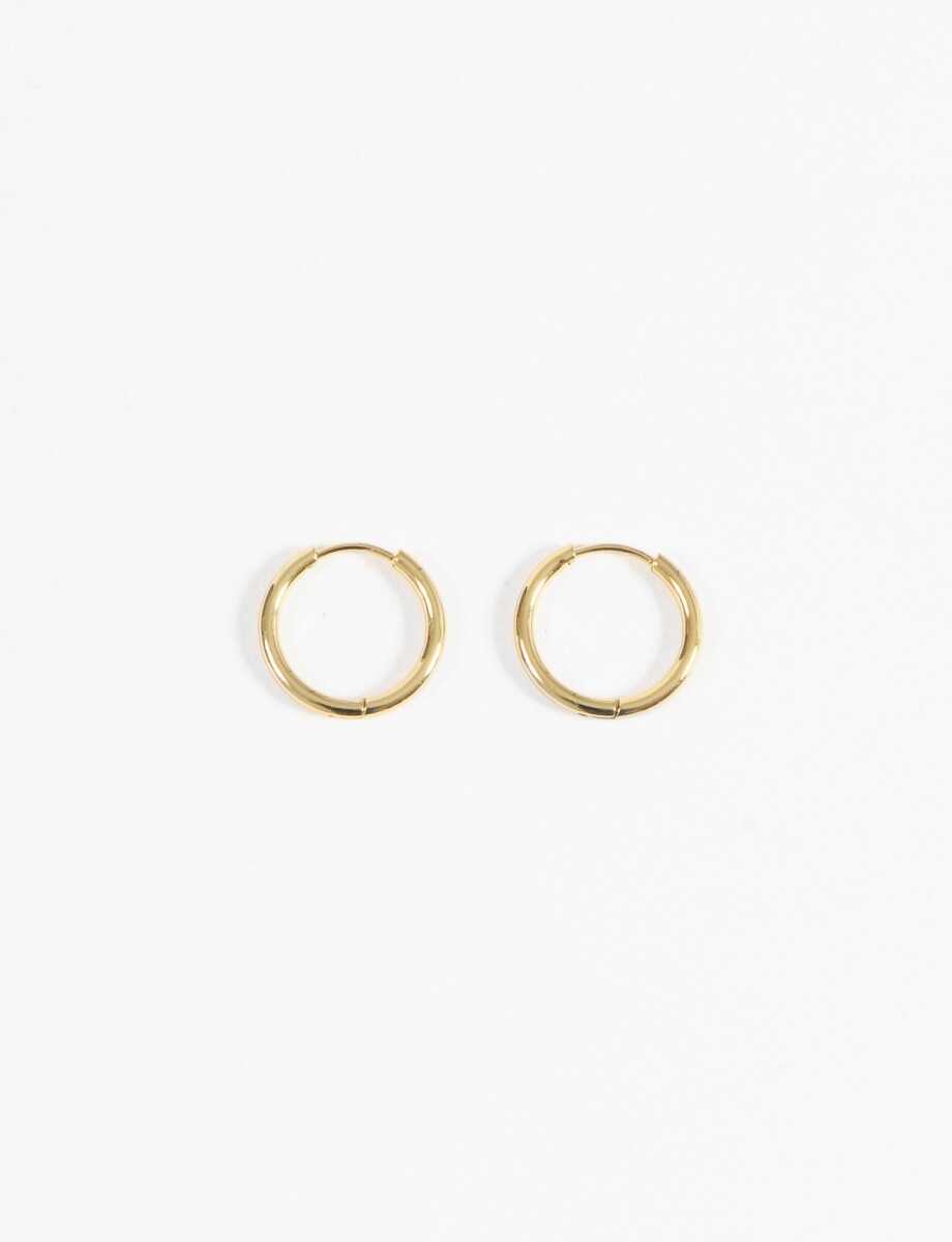 Aros acero small - dorado 