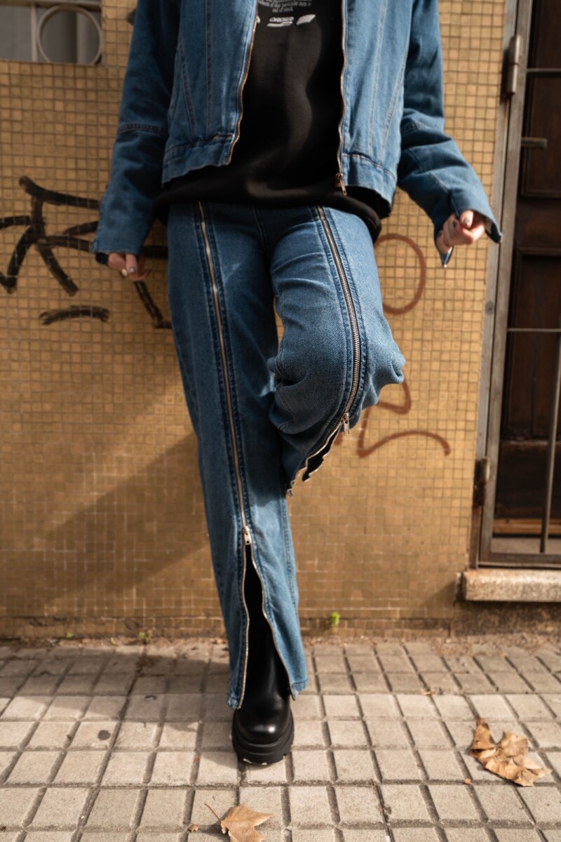 Jeans Cierre Azul