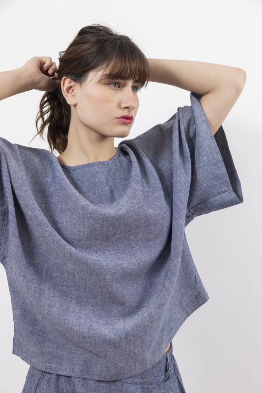 BLUSA VISCOSA/LINO DELTA BLUSA VISCOSA/LINO DELTA