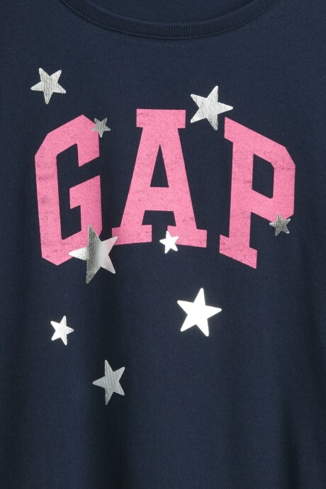 Remera Logo Gap Toddler Niña Tapestry Navy