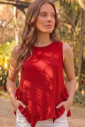 Blusa Casual. Rojo