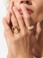 Anillo Perforado Irregular dorado