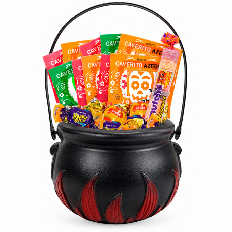 Oferta olla negra Halloween con golosinas Oferta olla negra Halloween con golosinas