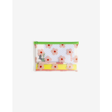 Set Libreria Estampado. Contiene1 Pouch 1 Lapicera 1 Regla Y 1 Cuaderno 60 Páginas Rayado Combinacion Multicolor