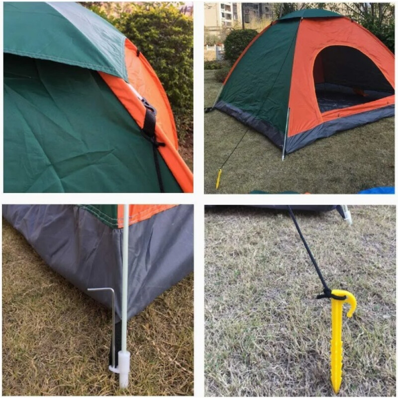 Carpa iglú con mosquitero de 3-4 personas 1.90 x 1.30 Naranja