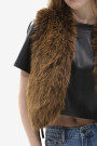 CHALECO FUR DEDRA Marron