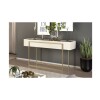 Mesa De Arrime En Vidrio Y Metal - Pilar Blanco