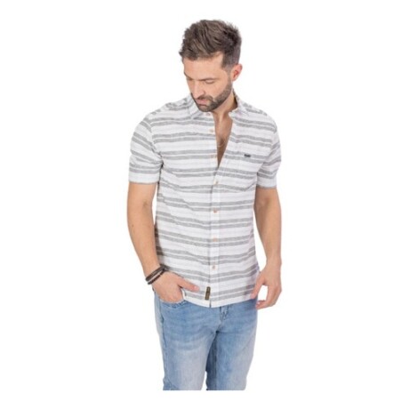 Camisa a rayas UFO Grint Mix Gris