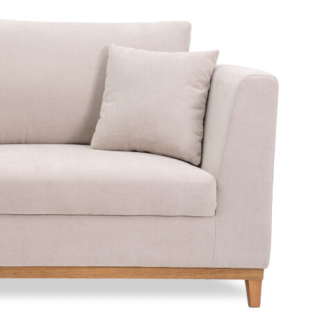 Sofá Belfast - Tela Microfibra - 3 cuerpos 2203 (Beige)