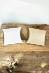 Pack x 100 - estuche pillow. REVERSIBLE BLANCO - MADERA