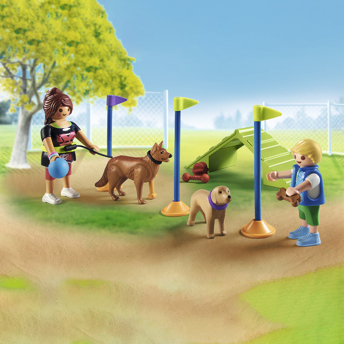 Parque de Entrenamiento Perros Playmobil 61 Piezas 
