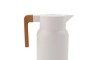 Jarra térmica recta 1L - plástico mango madera Blanco