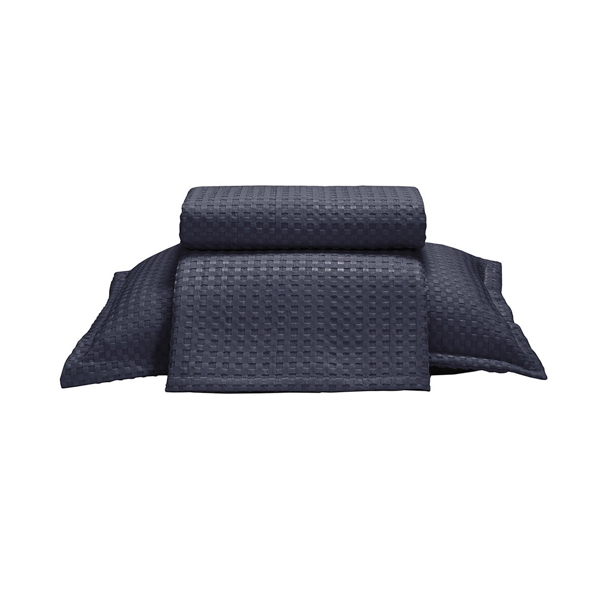 Juego Colcha y Funda Dohler Provenza 1 Plaza 100% Microfibra - AZUL MARINO 