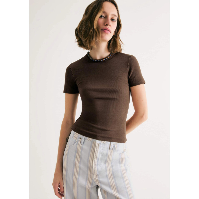 BLUSA MM FEM MARROM ESCURO